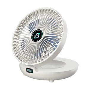 ventilateur silencieux coloris blanc sur fond blanc, vue de face