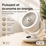 ventilateur silencieux airstream vue de profil avec circulation d'air à 360 degrés