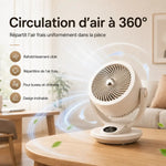 gros plan sur la grille du ventilateur silencieux et le flux d'air puissant généré