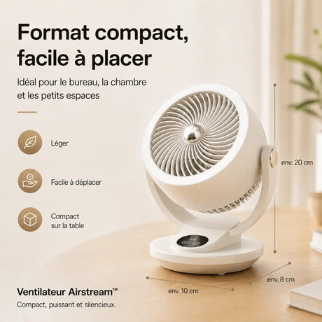 ventilateur silencieux à vent puissant et circulation d'air 360, photo principale du produit