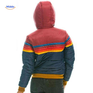 veste matelassée rétro pour femme avec capuche, chaleur et élégance au quotidien