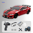 voiture RC drift rouge 4WD avec télécommande et accessoires inclus