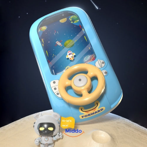 volant de jeu spatiale pour enfants avec décoration astronaute, gros plan produit