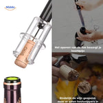 WineEase Tire-bouchon en acier durable inox avec revêtement sans danger pour les aliments Middo