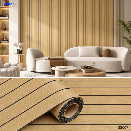 Panneaux muraux autocollants en PVC Woodline – Imitation chêne – GS007