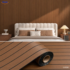 Panneaux muraux autocollants en PVC Woodline – Palmier – GS008