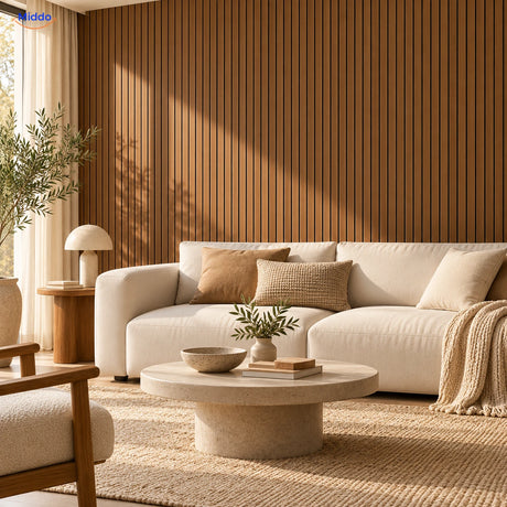 Salon avec revêtement effet bois Palmier GS008