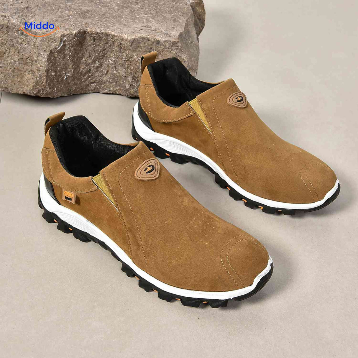 Chaussures homme Stridex à enfiler en suède, noir, vue 27
